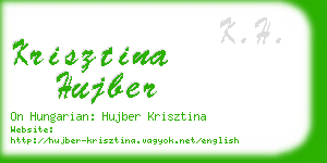 krisztina hujber business card